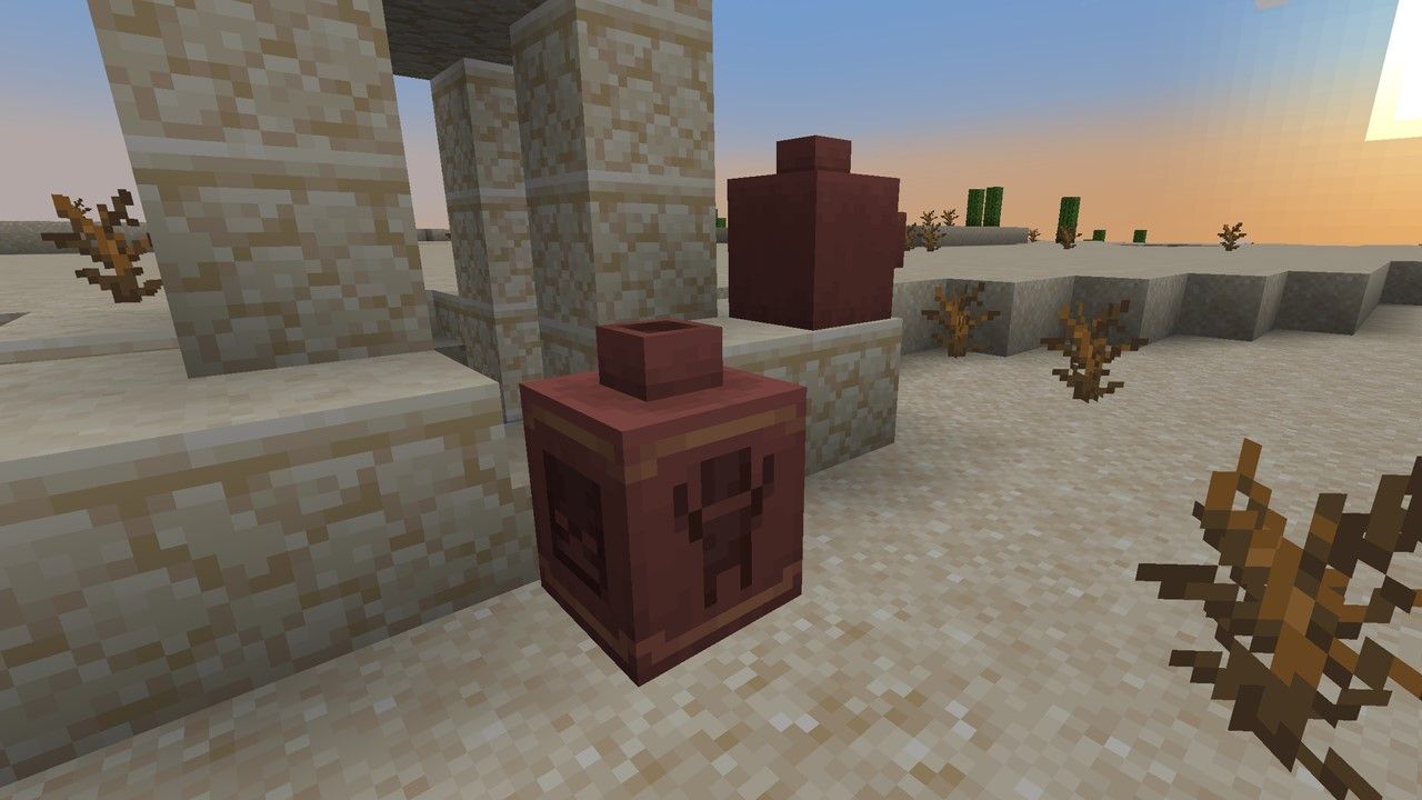 Screenshot of the archeology feature set in Minecraft 1.20.
