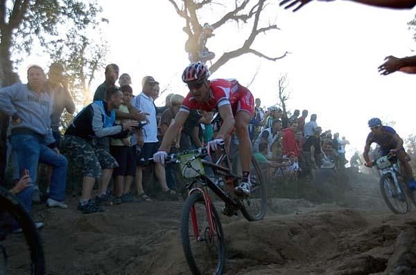 Christoph Sauser racing at Roc d'Azur.