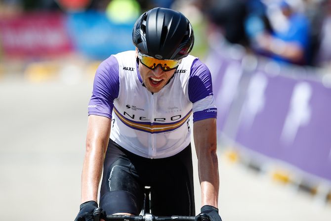 Nero Continental&rsquo;s Jay Vine takes third place at the Mount Buller ski resort on stage 4 of the 2020 Herald Sun Tour