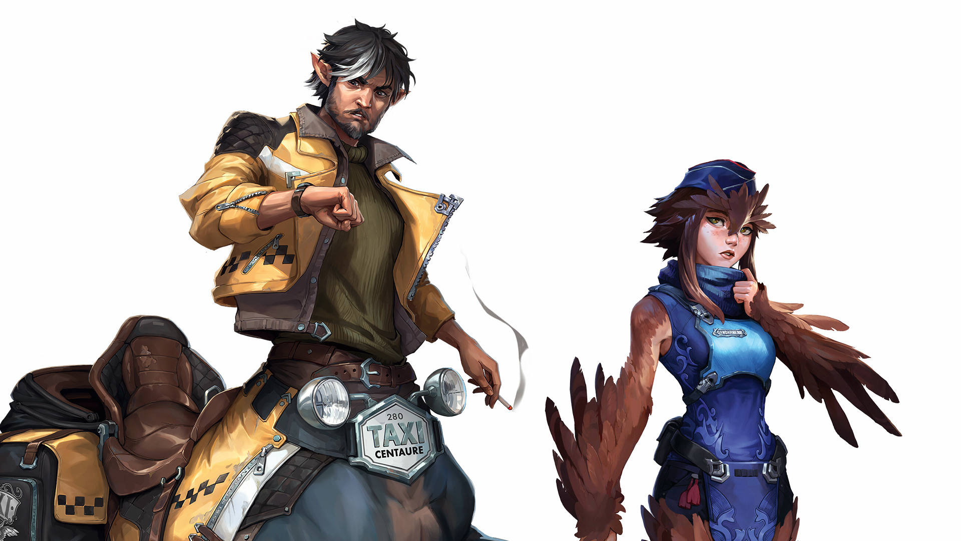 Digital character art for a fantasy world