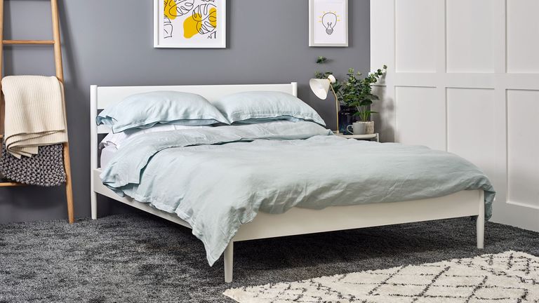 best memory foam mattress: Eve mattress on a bed in a room