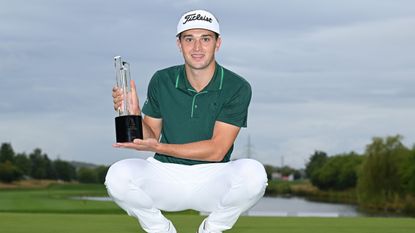 Todd Clements with the trophy after his victory at the D+D Real Czech Masters