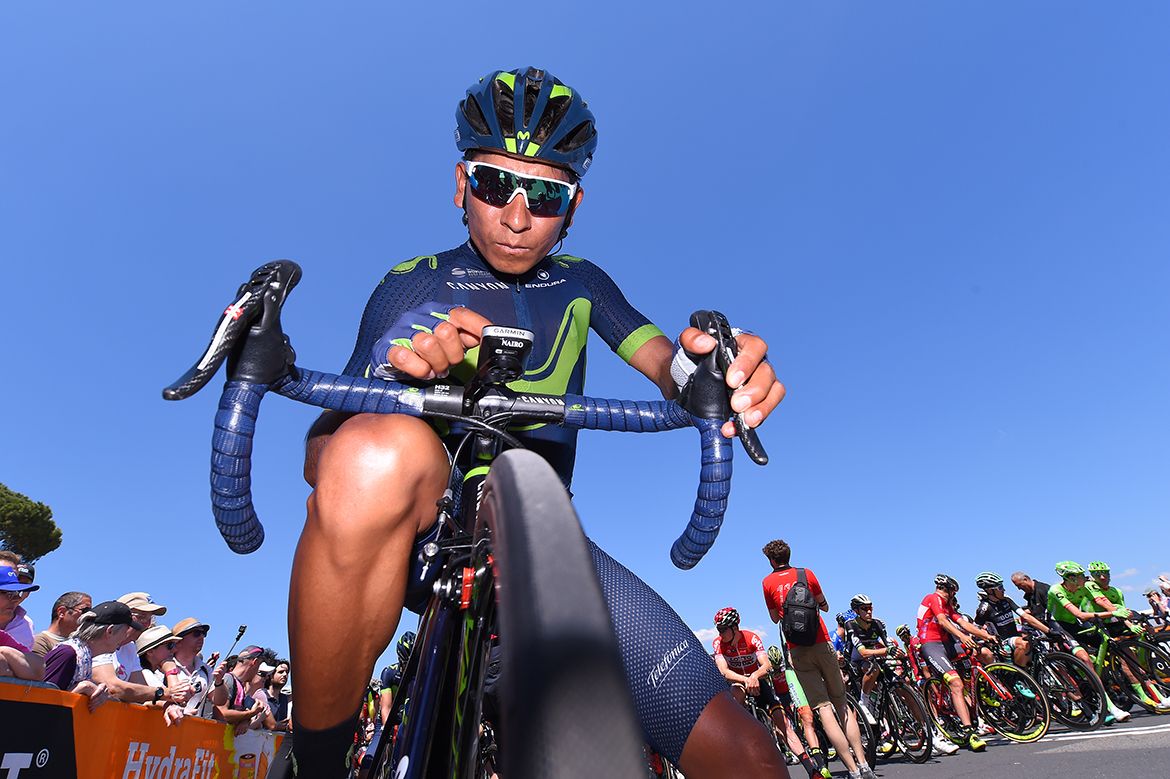 Nairo Quintana before the start of the Giro d'Italia's stage 11