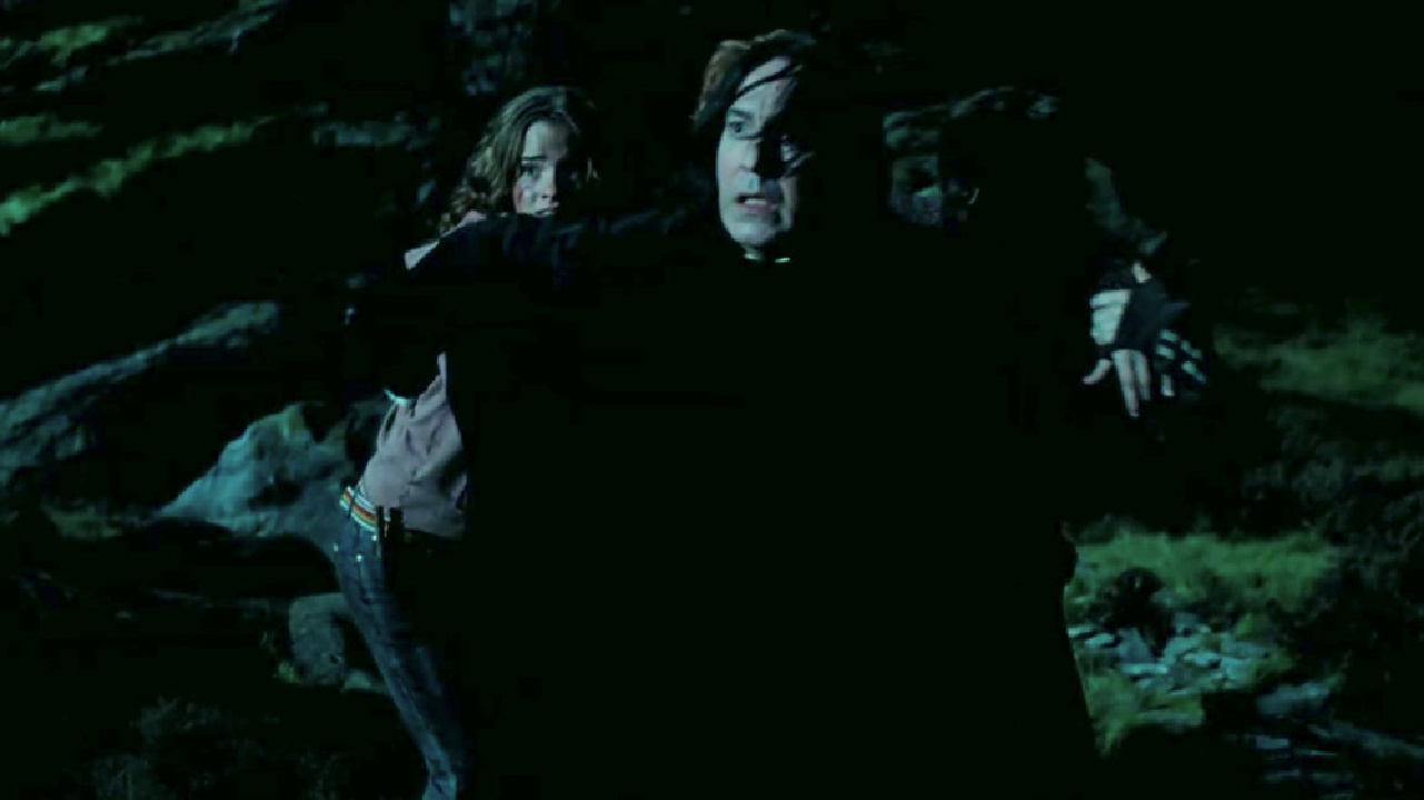 Alan Rickman in the Harry Potter movie and the Prisoner of Azkaban.