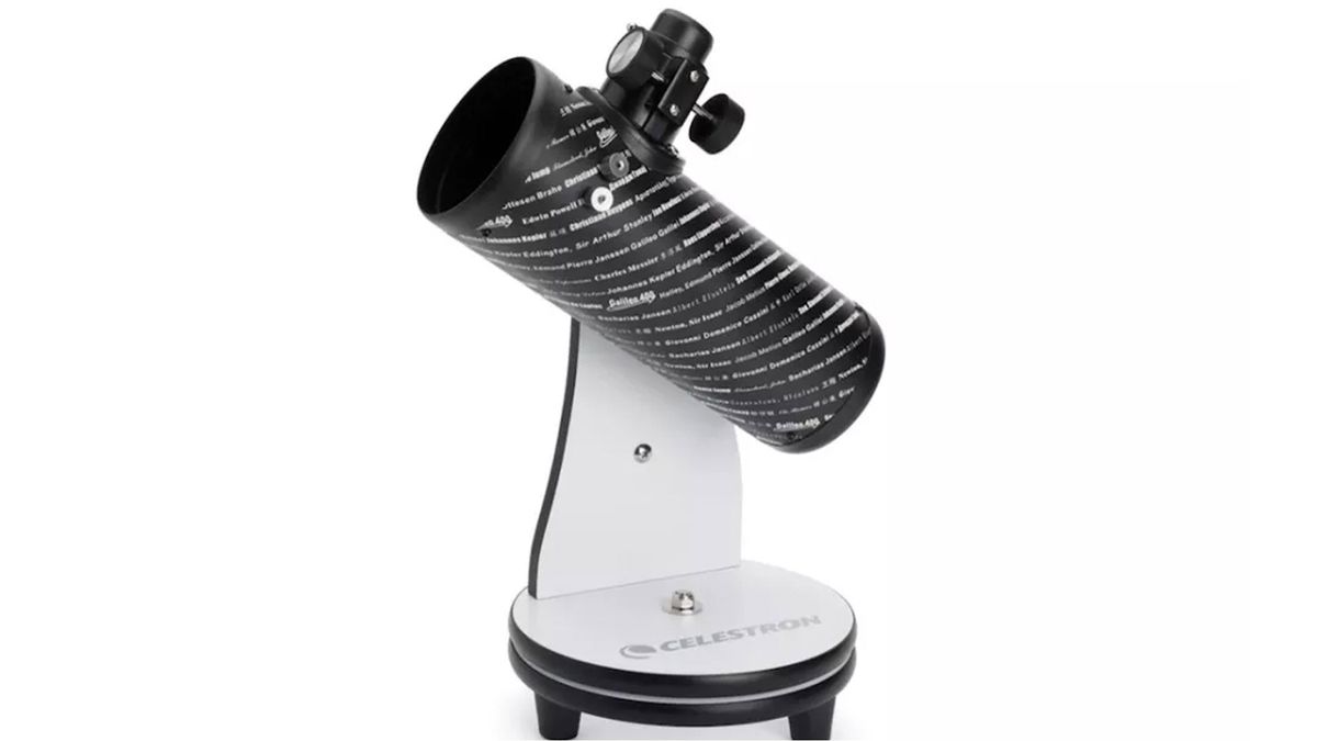 Celestron Firstscope 76 Tabletop Telescope on a white background