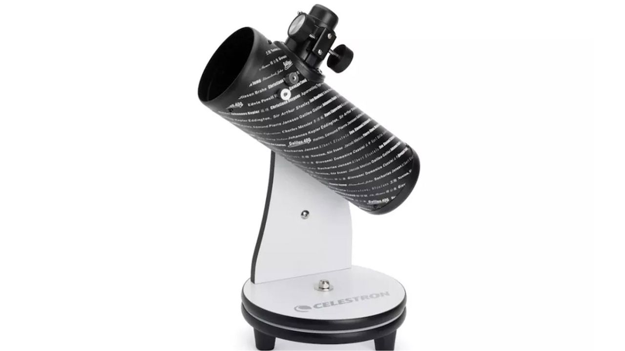 Celestron Firstscope 76 Tabletop Telescope on a white background