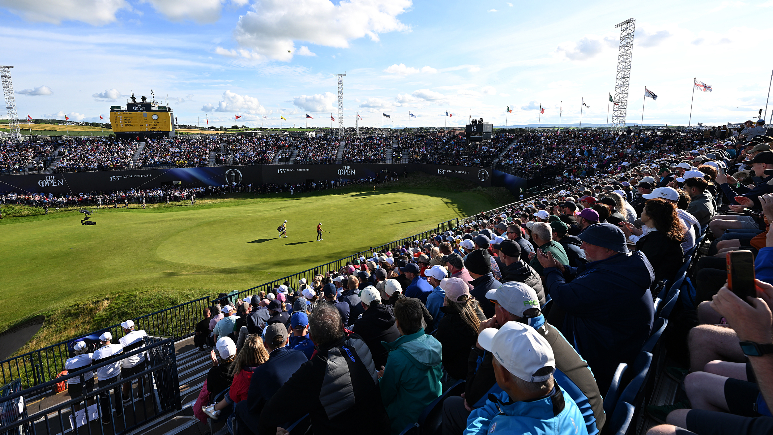 Fans watch The Open