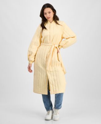 Women&#039;s Long Quilted Tie-Waist Jacket