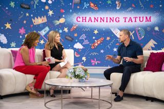 Channing Tatum on the Today show with Hoda Ktob and Jenna Bush Hager