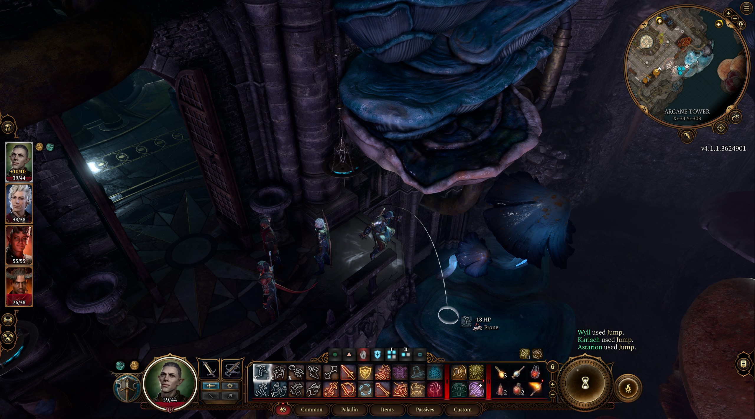 Jumping farther to bottom floor in Arcane Tower Baldur's Gate 3