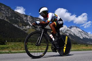 INNSBRUCK, AUSTRIA - SEPTEMBER 25: Eyeru Tesfoam Gebru of Ethiopia / during the Women Elite Individual Time Trial a 27,8km race from Wattens to Innsbruck 582m at the 91st UCI Road World Championships 2018 / ITT / RWC / on September 25, 2018 in Innsbruck, Austria. (Photo by Justin Setterfield/Getty Images)