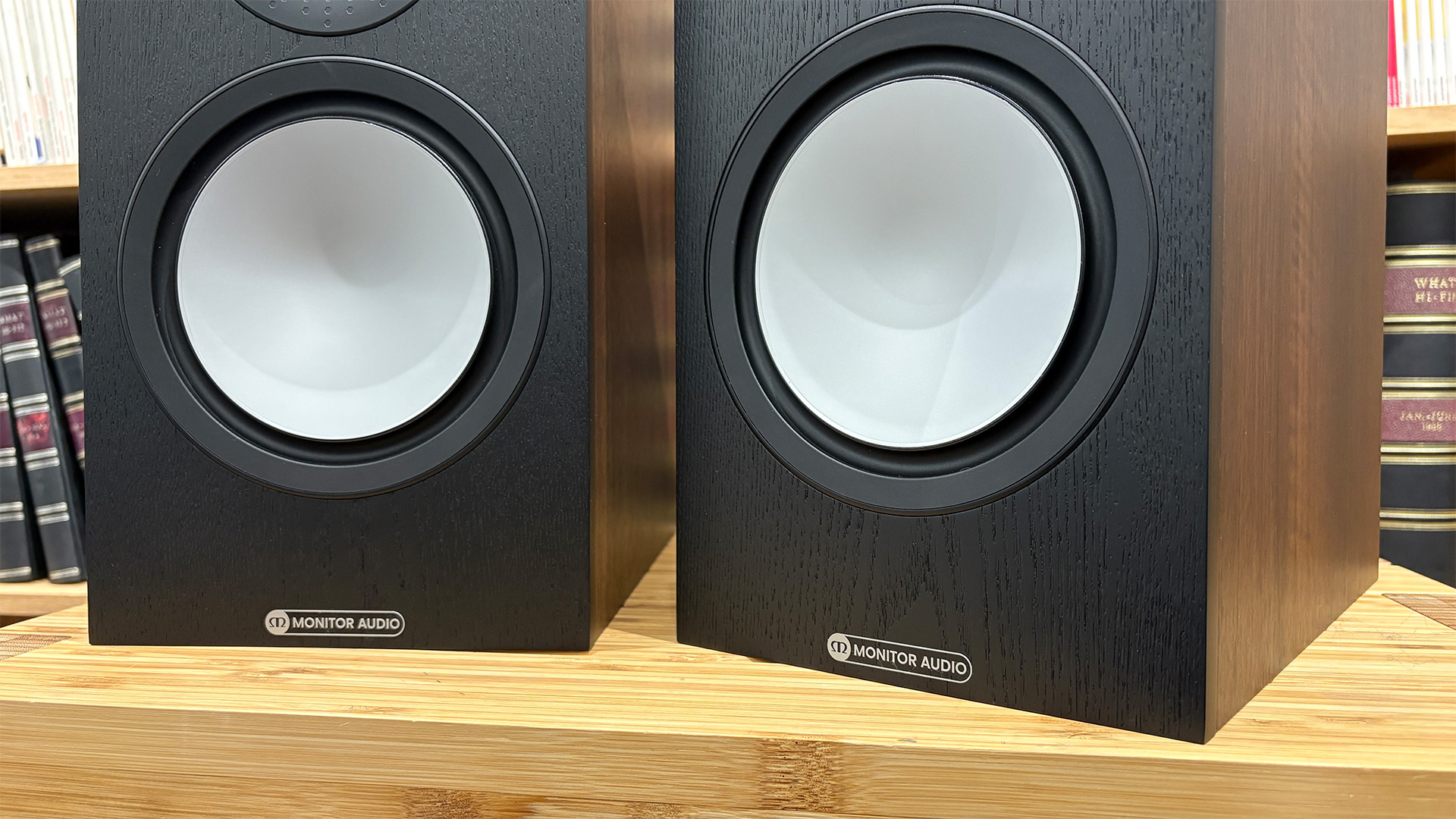 Monitor Audio Bronze 50 7G standmount speakers showing mid/bass units
