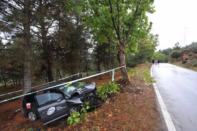 Norway's team car was well and truly written off after the crash