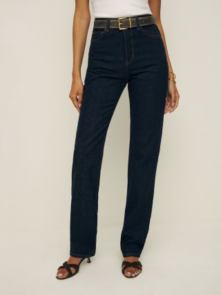 Reformation, Cynthia High Rise Straight Long Jeans