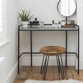 dressing table with mirror, stool and make-up storage