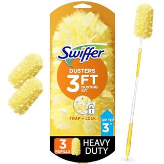 Swiffer Duster Heavy Duty 3 Ft Extendable Handle Starter Kit With 3 Refills