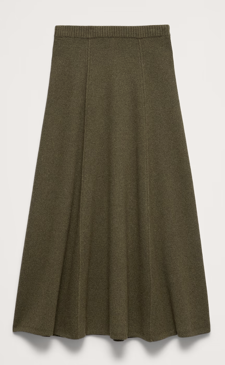 Banana Republic, Wool-Cotton Maxi Sweater Skirt