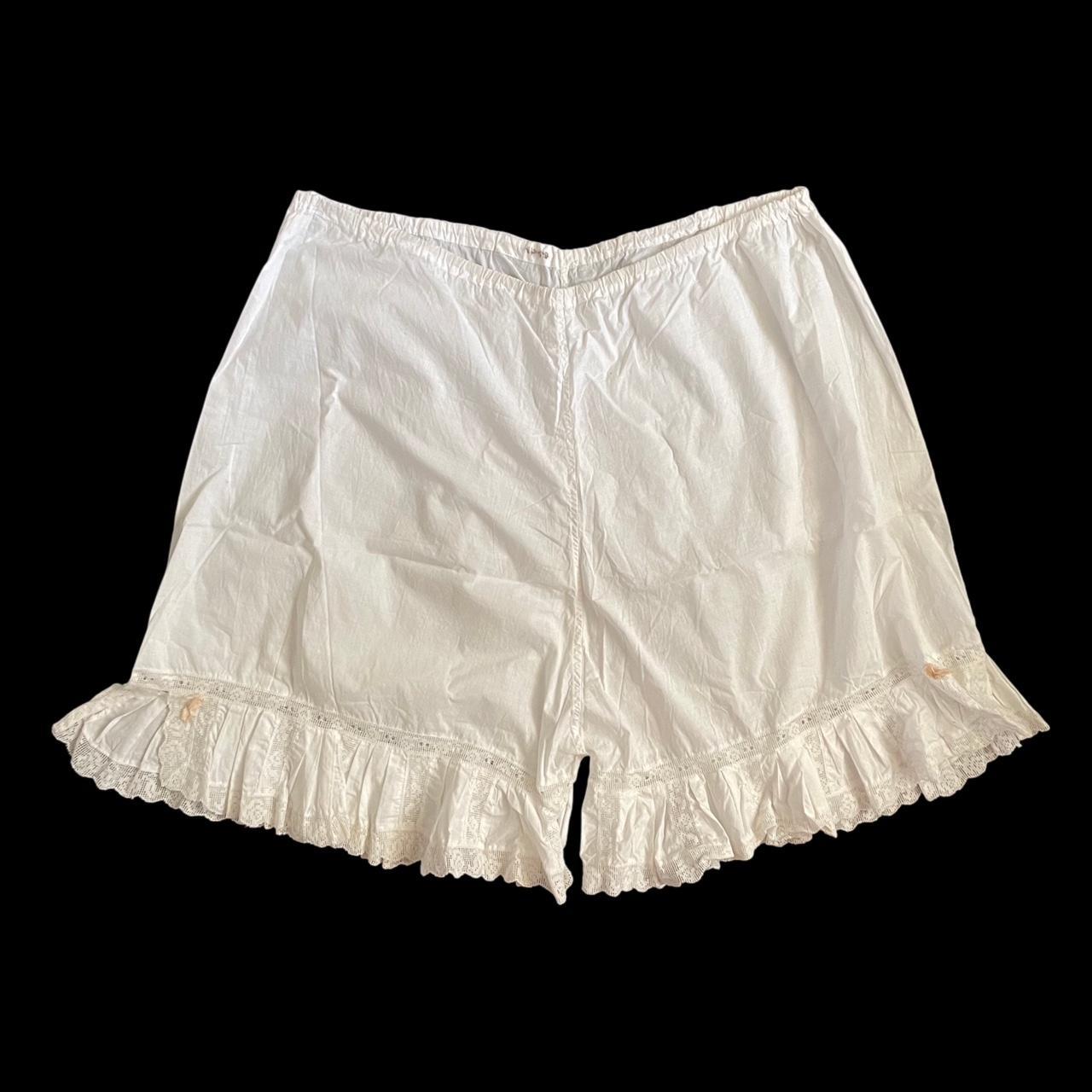 Antique Victorian White Cotton Bloomers/shorts. With...