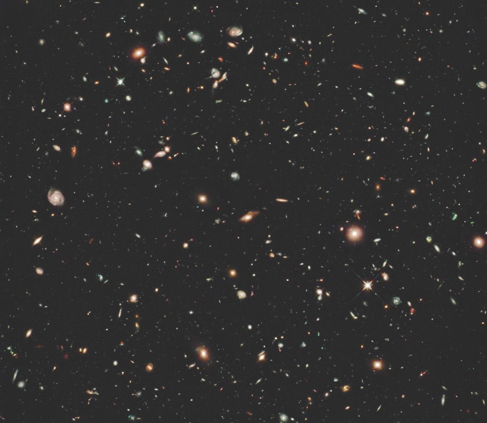 The Hubble Space Telescope&#039;s Ultra Deep Field view of a tiny patch of the universe.