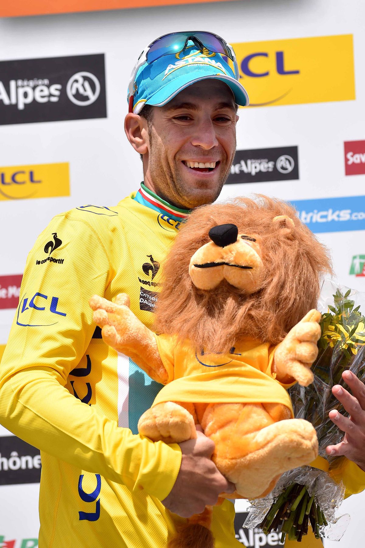 A very happy looking Vincenzo Nibali