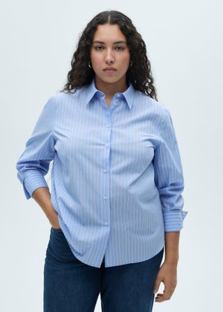 Regular Cotton Lyocell-Blend Shirt - Women | Mango Usa