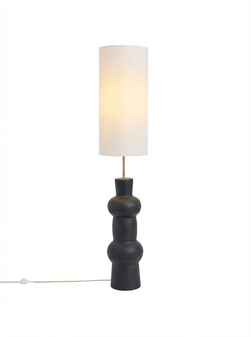 Made.com | Black Ceramic Freyja Floor Lamp