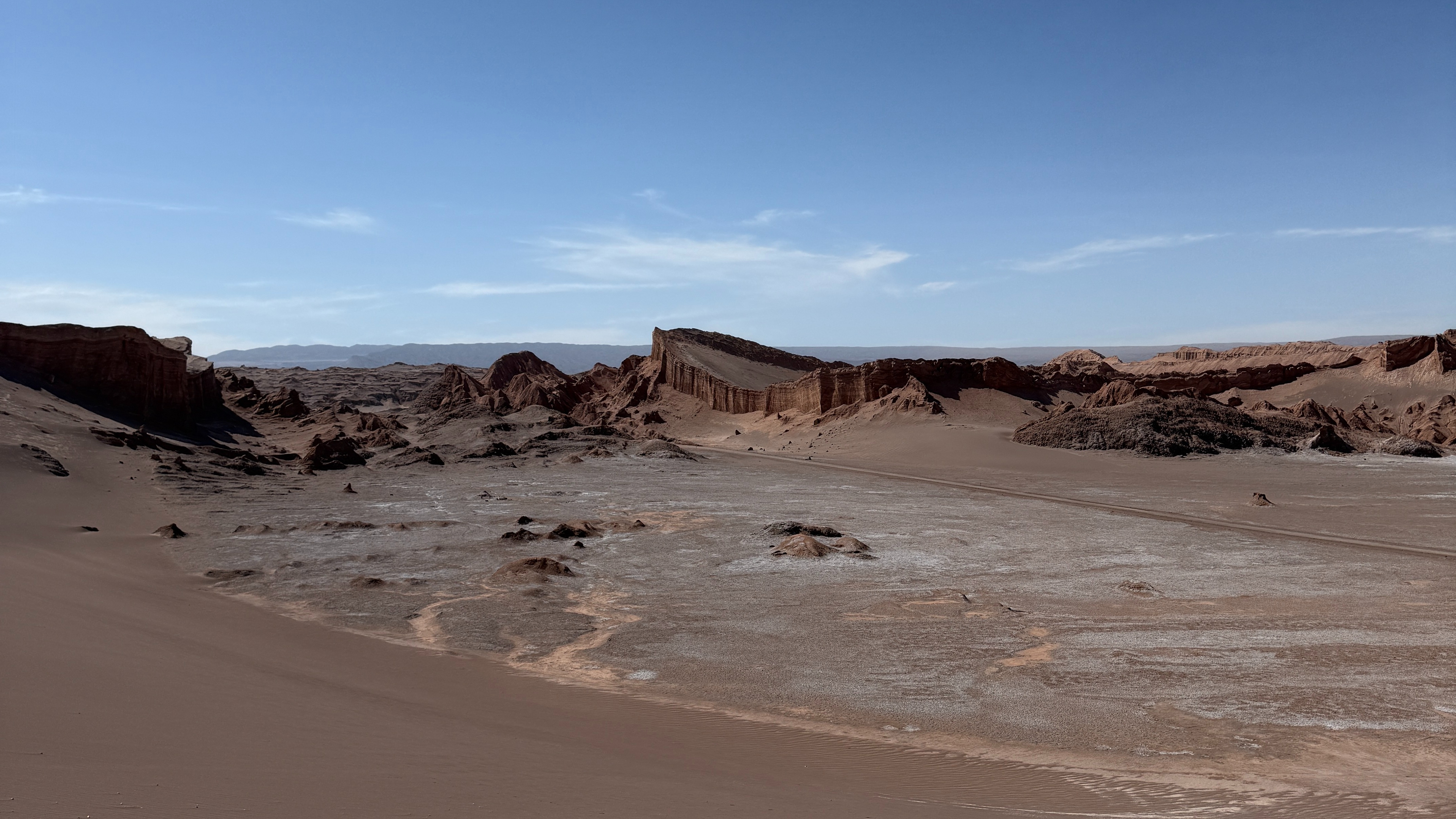 A daytime view of the Atacama Desert in Chile