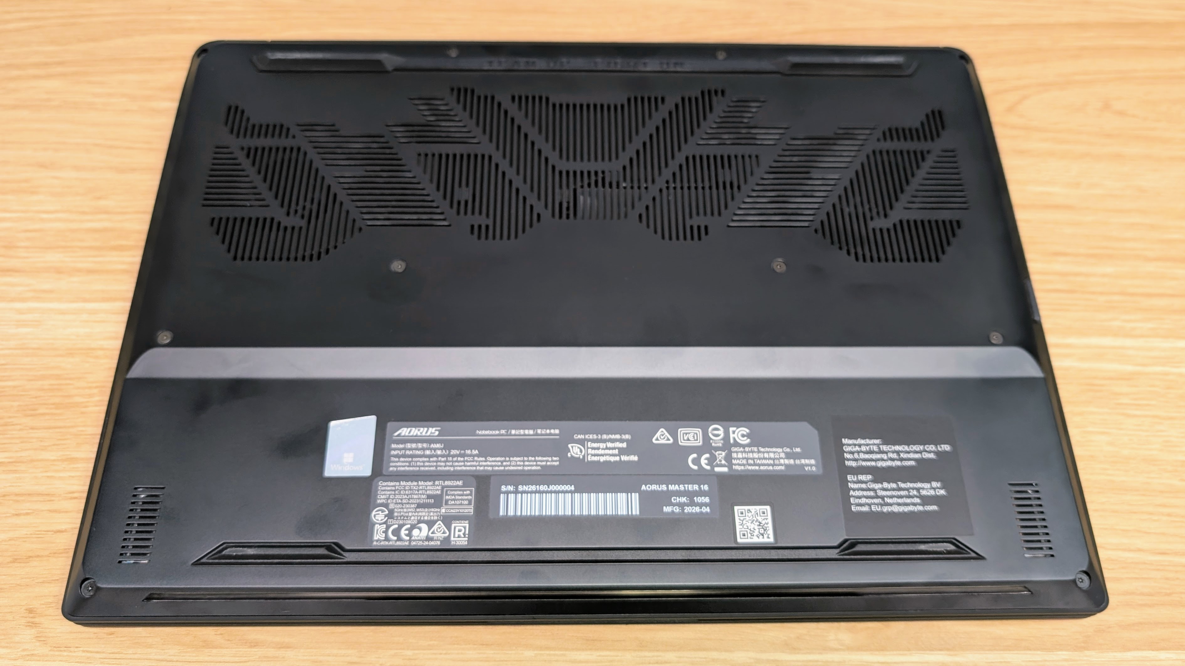 Gigabyte Aorus Master 16 Gen 2 gaming laptop