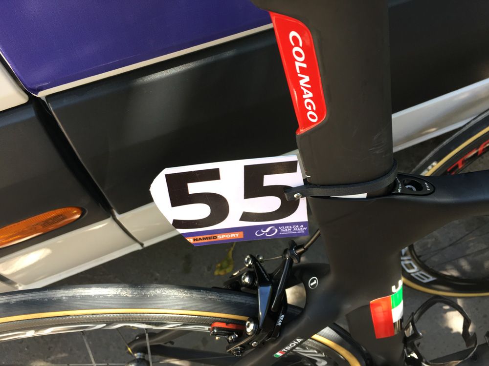 UAE Team Emirates have these subtle race number holders