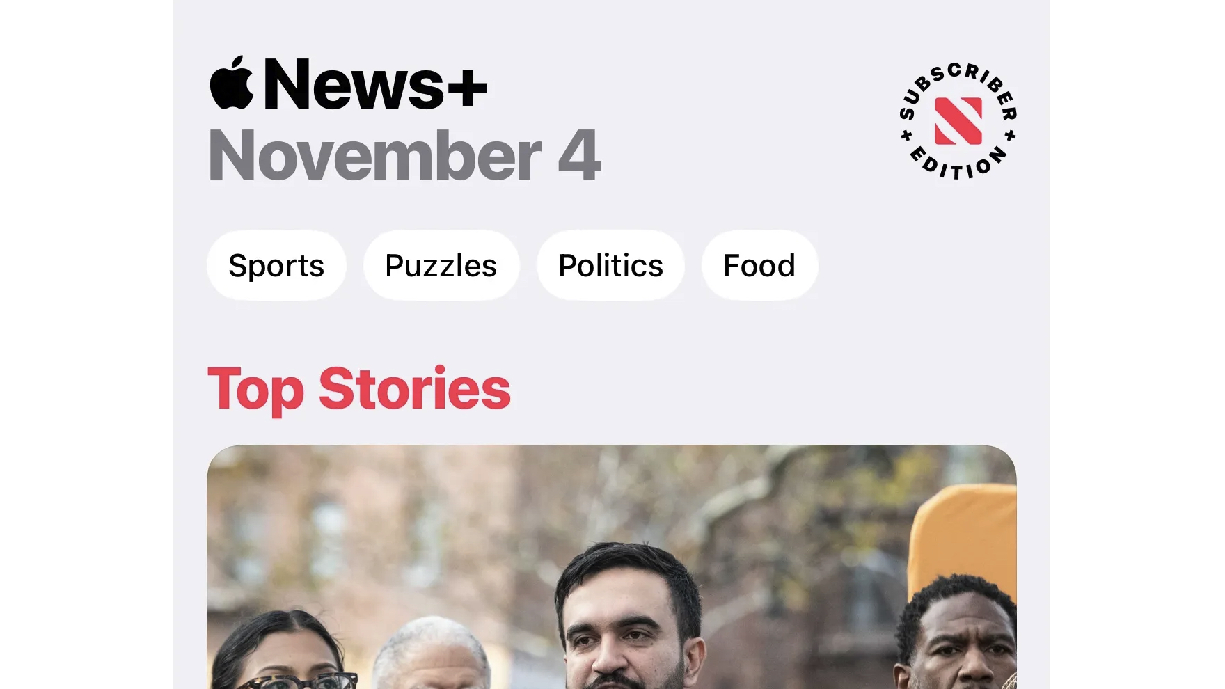 The Apple News app in an iOS 26.2 beta