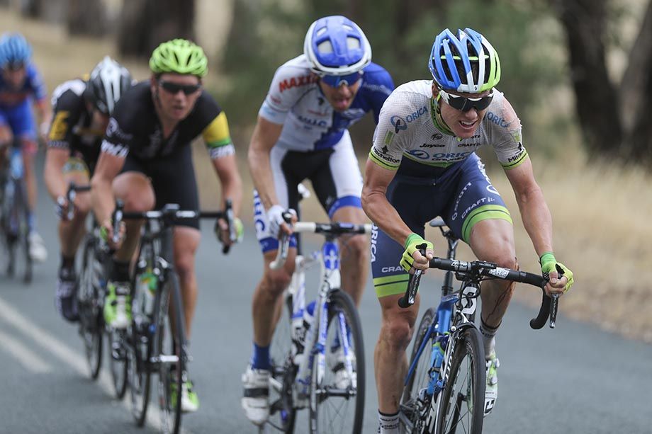 Simon Clarke heads the main group