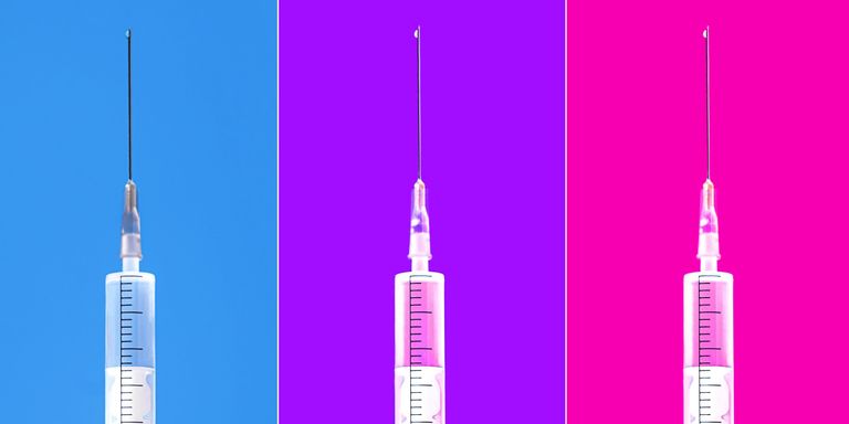 vaccines on a coloured background