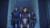 An elevator ride with Garrus and Tali