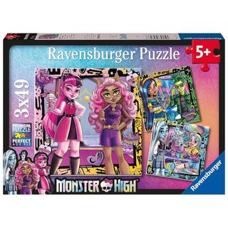 Ravensburger Monster High Toys - 3x 49 Piece Jigsaw Puzzles for Kids Age 5 Years Up