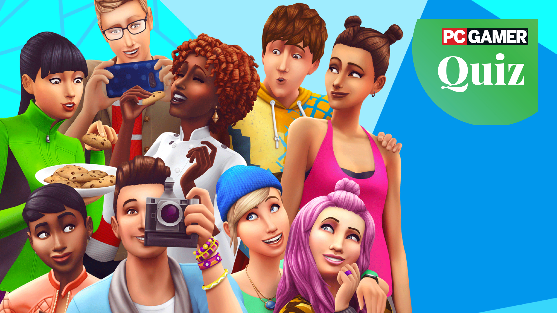 Sims 4 Sims gathered together ready to quiz
