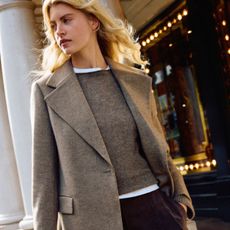 model wearing jigsaw wool coat