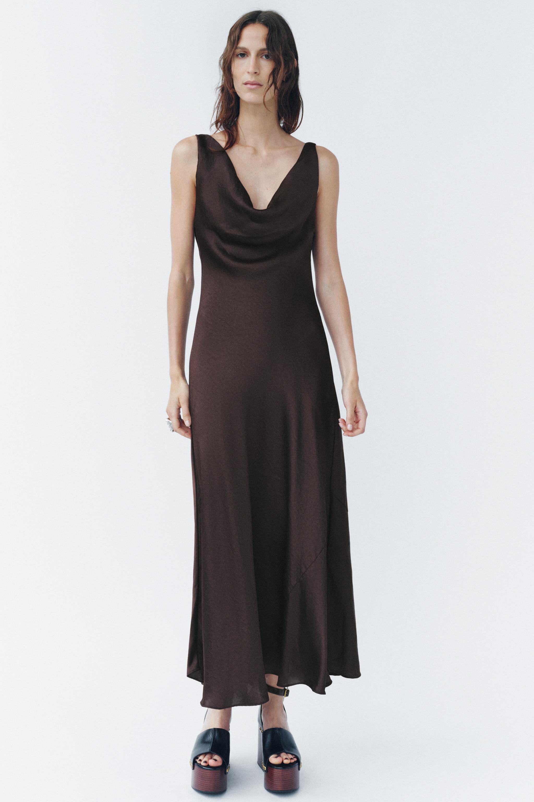 Zw Collection Satin Long Dress