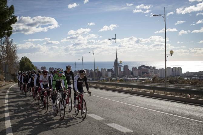 Bauke Mollema in training with his new Trek Factory Racing teammates.