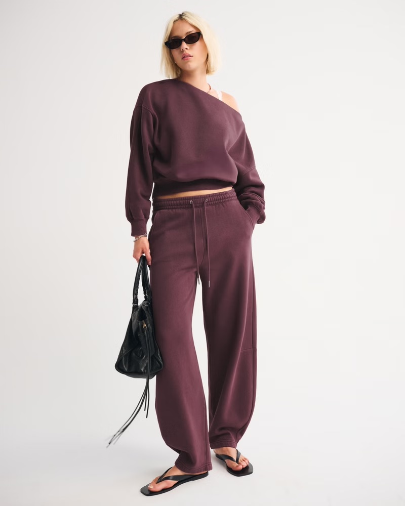 High-rise barrel Sunday sports pants