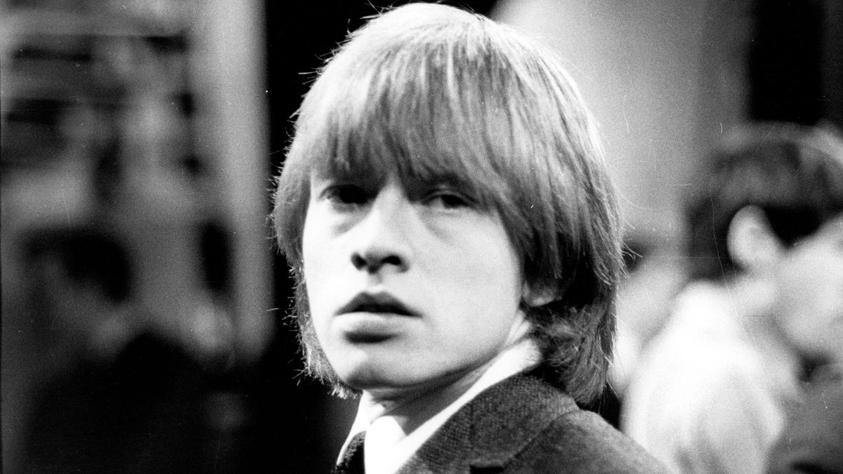 English guitarist Brian Jones (1942 - 1969) of the Rolling Stones on the set of the TV show &#039;Ready Steady Go!&#039; in 1964