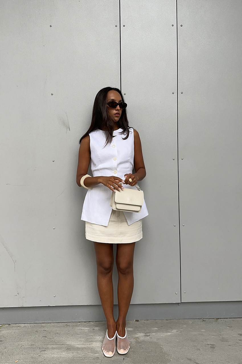 white outfit idea for summer