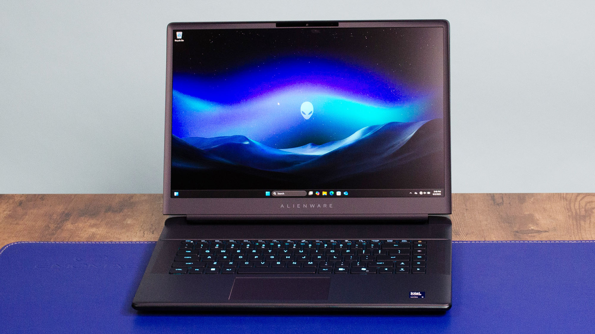 An Alienware Area-51 16 laptop on a desk