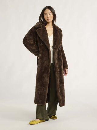 Scoop, Scoop Women's & Women's Plus Faux Fur Oversized Maxi Coat, Sizes Xs-4x