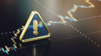 Earnings growth: Financial Market Warning Symbol 