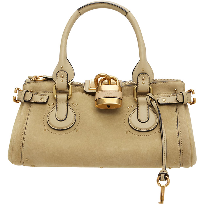 Chloe, Beige Paddington Suede Bag