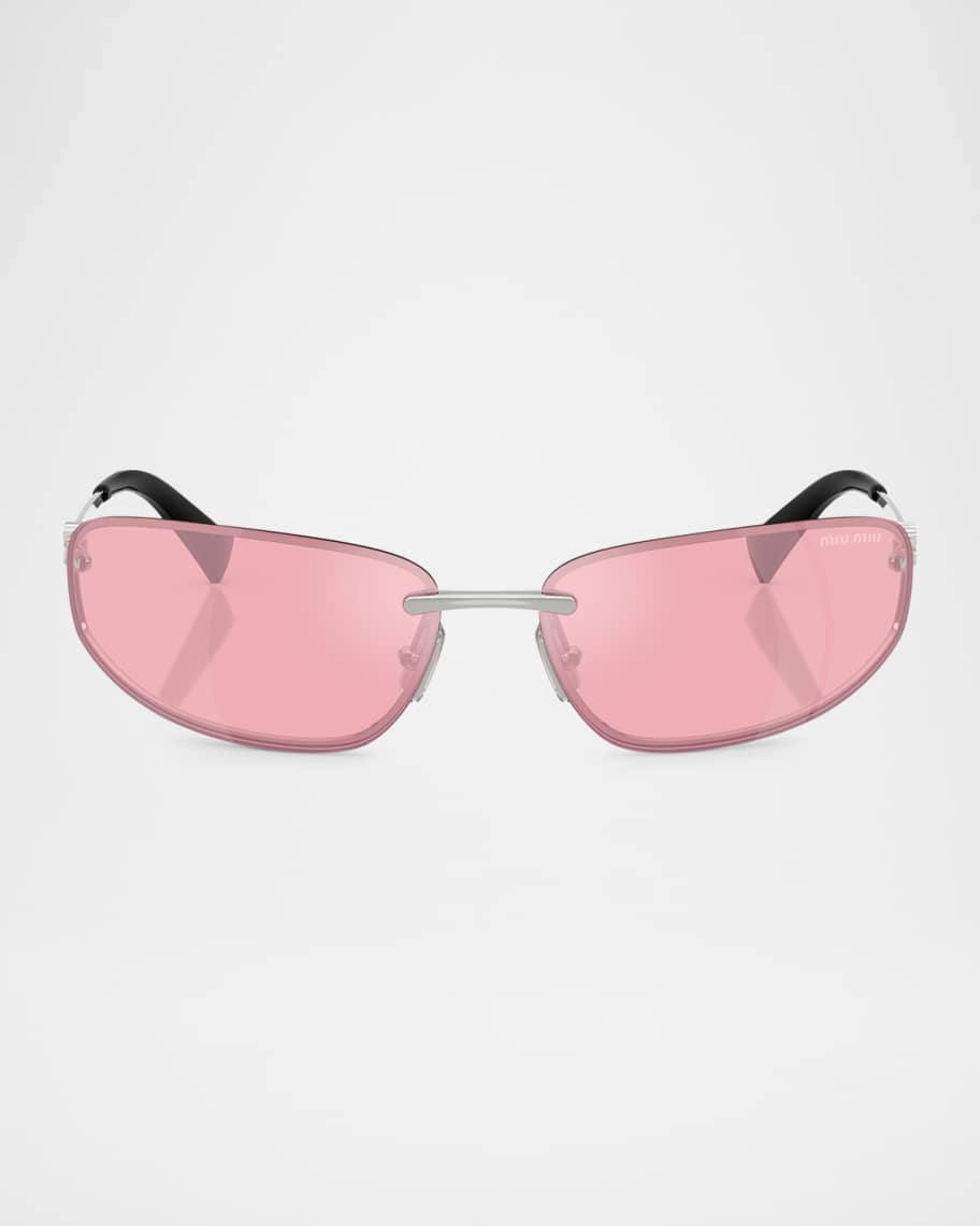 A50s Rimless Oval Metal Sunglasses