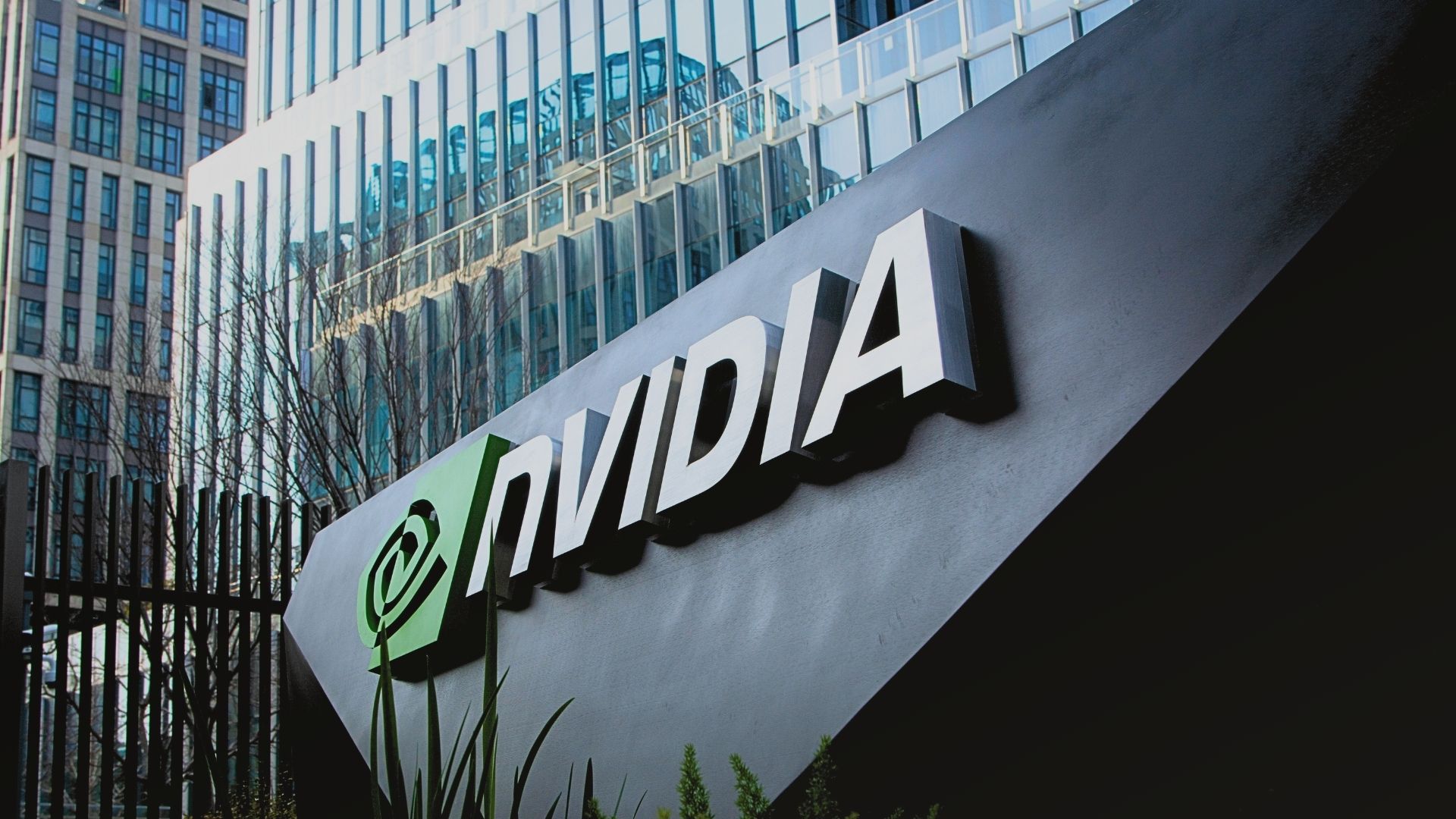Nvidia signboard outside of office