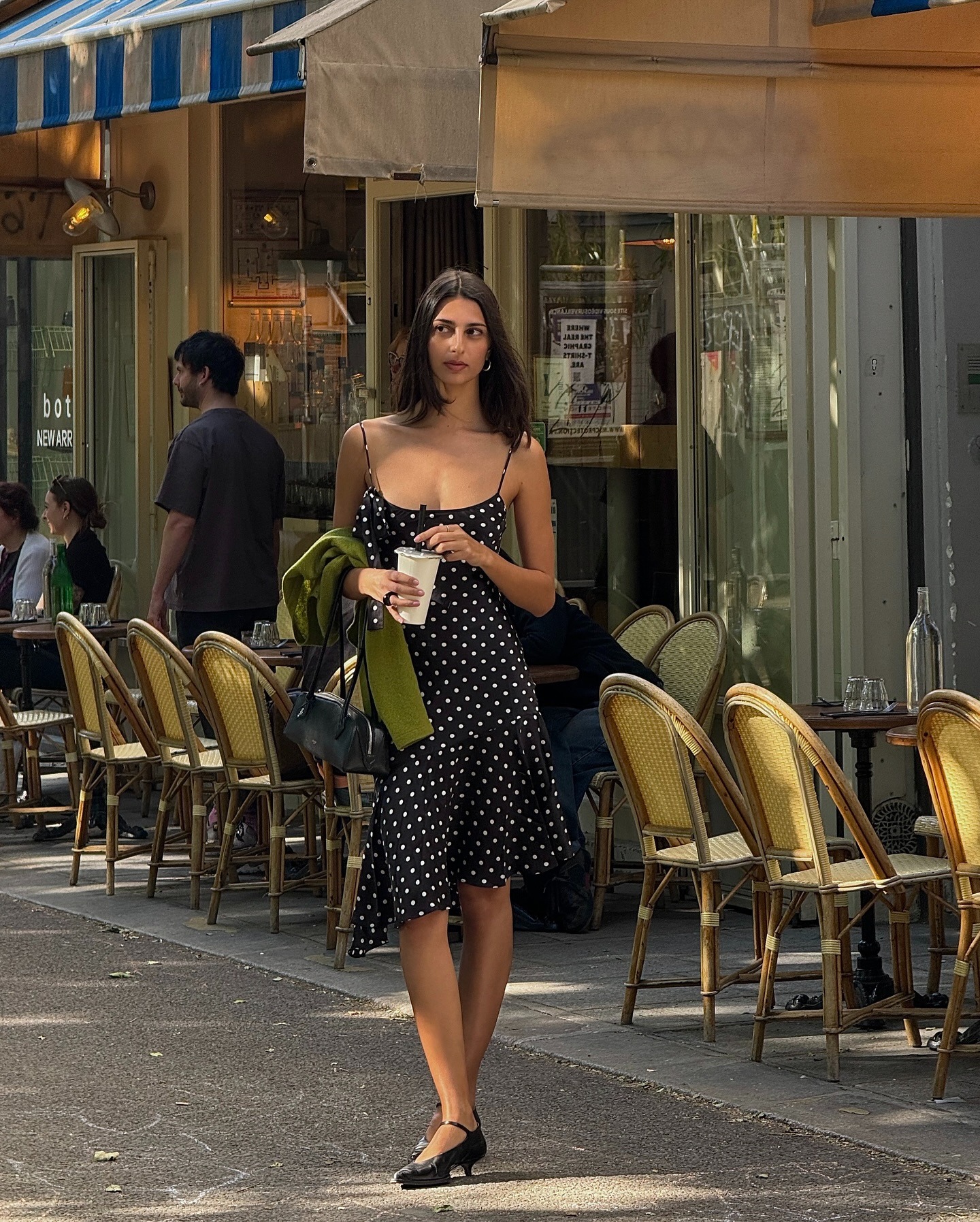 @salome.mory in a polka dot dress