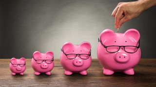 Piggy banks increasing in size