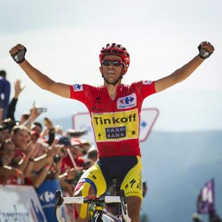 Alberto Contador (Tinkoff-Saxo) wins stage 20 at the Vuelta a Espana